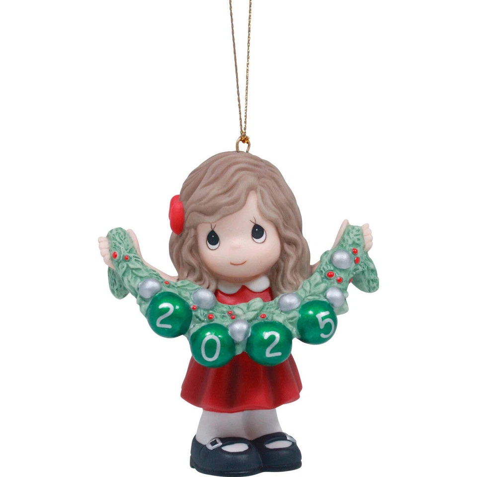 Precious Moments 2025 Dated Girl Ornament - Deck The Halls 251002 New for 25 - Image 1 of 1