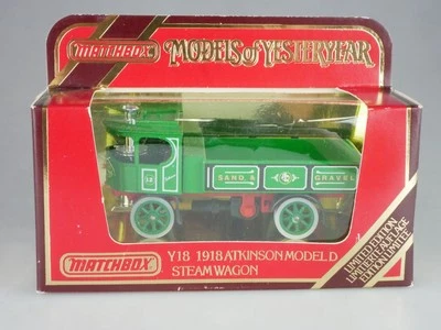 Y-18-2 1918 Atkinson Steam Wagon SAND & GRAVEL Sonderedition - 40962 Matchbox Mo - Bild 1 von 4