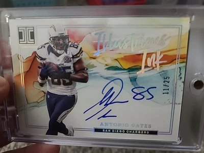2023 Panini Impeccable Antonio Gates Illustrious Ink Auto (on Card) /25 HOF - Image 1 of 3