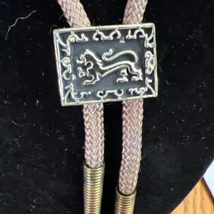 Vintage Bolokrawatte Löwe heraldisch ohne Markierungen N683 - Bild 1 von 3