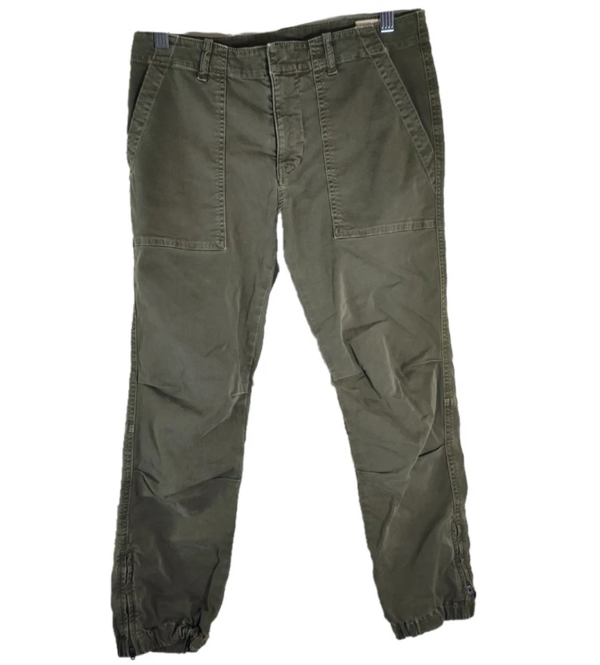 Calça jogger militar cropped verde feminina Nili Lotan 111/88 80 NL tamanho 4 - Imagem 1 de 4