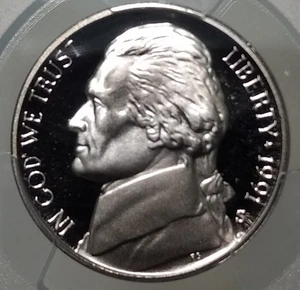 1991-S Jefferson Nickel PCGS PR70DCAM - Picture 1 of 3