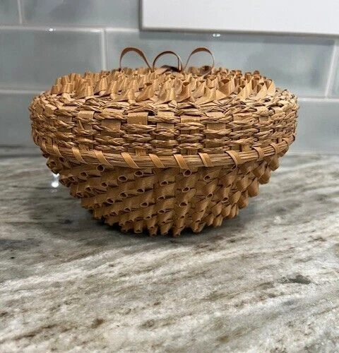 Curly Bowl Basket Passamaquoddy Micmac North American Indian Vintage - Image 1 of 4