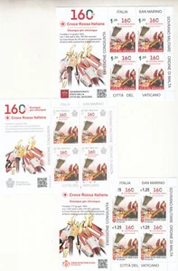 CROCE ROSSA 2024 EMISSIONE CONGIUNTA SMOM VATICANO SAN MARINO 3 FOGLIETTI MNH** - Picture 1 of 1