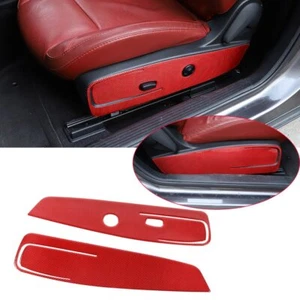 2PCS Red Carbon Fiber Front Seat Side Panel Cover for Dodge Challenger 2011-2023 - Bild 1 von 9