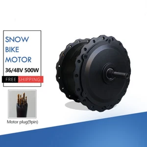 Snow Ebike Motor Conversion Kit 36V 48V 500W Brushless Gear Front/Rear Hub Motor - Picture 1 of 24