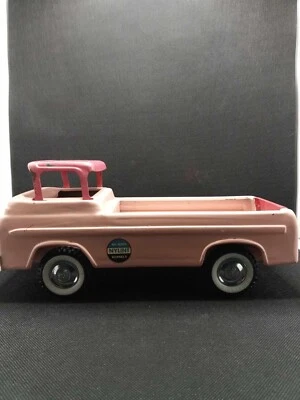 复古 NYLINT 狗窝编号 6200 福特 ECONOLINE PICKUP 卡车粉色 1960 年代  — 第 1/4 张图片