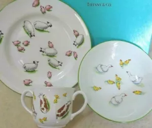 Nuevo Tiffany & Co. Taza + plato estampado animal juego de vajilla - Imagen 1 de 4