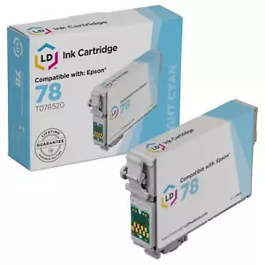 LD T078520 78 Light Cyan Ink Cartridge for Epson #78 R280 R380 RX580 RX595 RX680 - Picture 1 of 9