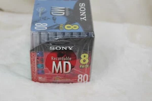 Brand new Sony 8MDW80CL Recordable MD Mini Disc 8 Pack Multi Color SEALED NOS - Picture 1 of 7