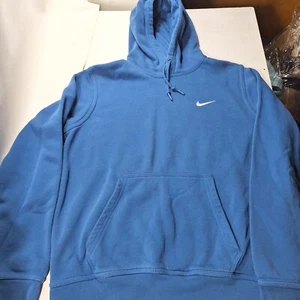 Nike Suéter Para Hombres Grande Azul Swoosh Logo Deporte Pullover Sudadera con Capucha Sudadera - Imagen 1 de 7