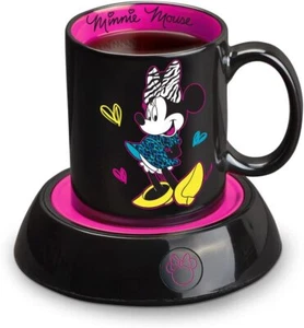 Disney Minnie Mouse Mug Warmer with Mug by Select Brands - Disney Kitchen Acc - Picture 1 of 3