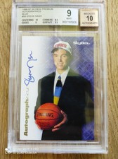 1996-97 SkyBox Premium Steve Nash BGS 9 Auto 10 Autographics RC Rookie Blue /100