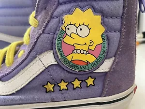 Sneakers Vans X I Simpson Lisa for President 2020 alte bambino taglia 1 viola ottime condizioni - Foto 1 di 13