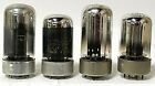 Untested Mixed Brand and Size Vintage Electron Vacuum Tube Lot of 4