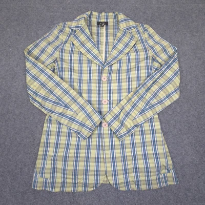 APC Blazer Mens MEDIUM Green Plaid Jacket Long Sleeve Button Collared Size M - Image 1 of 4