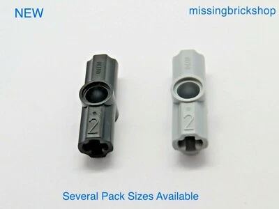  LEGO Technic 32034 Axle & Pin Connector Angled #2 180 deg Black/Light Blu Gry  - Image 1 of 2
