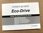 Citizen Eco Drive Cal. G67x CTZ-B8077 Manual Instruction