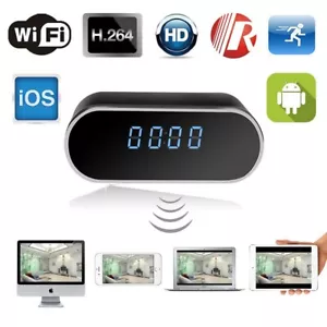 Sveglia Orologio Digitale WIFI Video Audio Con Telecamera Spia Camera Nascosta - Picture 1 of 6