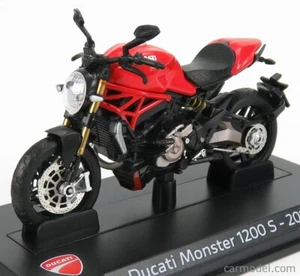 Hachette 1/24 2014 Ducati Monster 1200 S Red Black Motorcycle Diecast Model - Picture 1 of 3