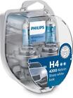 Philips WhiteVision ULTRA H4 4200k up to 60% More Halogen Lamp 12342WHUSM