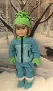 Entzückendes 7-teiliges Fleece-Outfit für 18-Zoll-Puppen - Bild 1 von 1