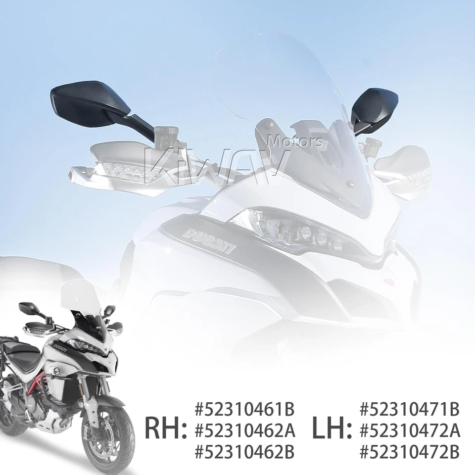 Par de espejos retrovisores de repuesto para Ducati Multistrada 1200 2015-2017 Foto 1 de 4
