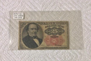 1874/76 5th issue US FR-1308 paper bill of 25c in circulated condition - Picture 1 of 2