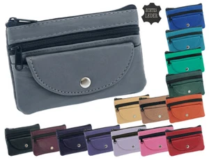 - Schlüsseltasche Börse Geldbörse Reißverschluss-Etui Schlüsselmappe LEDER ST101 - Bild 1 von 19