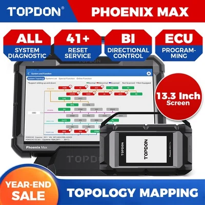 TOPDON Phoenix Max Bidirectional Scanner Diagnostic Tool ECU Online Programming  - Изображение 1 из 4