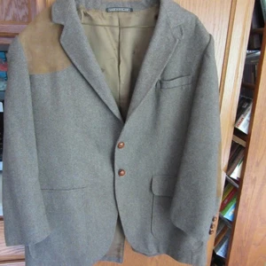 Orvis made in England men's XL brown thornproof twist tweed hunting jacket with - Picture 1 of 10