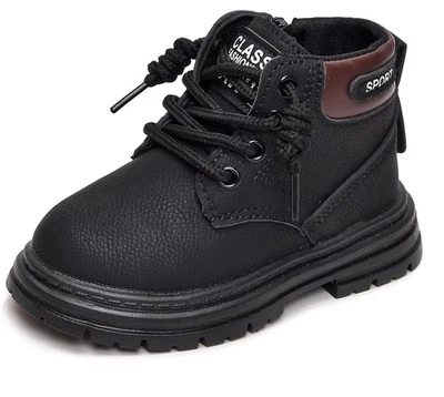 Infant Boots Baby Girls Boy Autumn Winter Construction Boots Lace-Up Work Hig... - Image 1 of 4