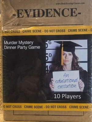 AN EDUCATIONAL EXECUTION-MURDER MYSTERY DINNER PARTY GAME 10 PLAYERS RED HERRING - Image 1 of 4