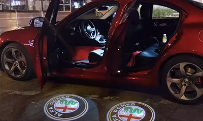 Alfa Romeo Logo Door Lights Projector (NEW GLASS LENS)/Welcome Lights - Image 1 of 4