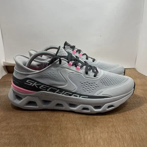 Skechers Slip Ins Glide Step Altus Running Shoes White Aqua Womens Size 11 - Picture 1 of 9