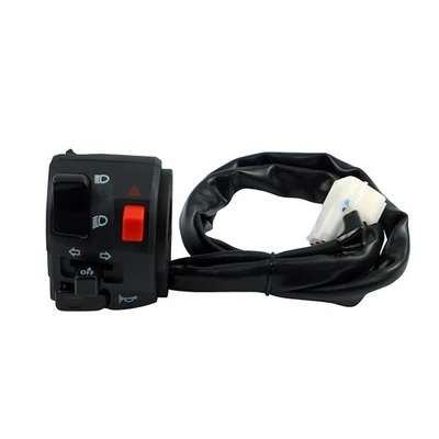 Interruptor de control de manillar izquierdo para motocicleta de 7/8" interruptor de lámpara de parada de arranque Foto 1 de 4