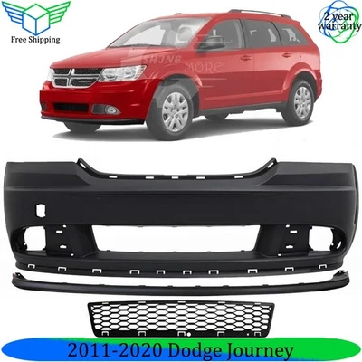 Front Bumper Cover Primed Plastic & Valance Kit For 2011-2020 Dodge Journey Foto 1 de 4