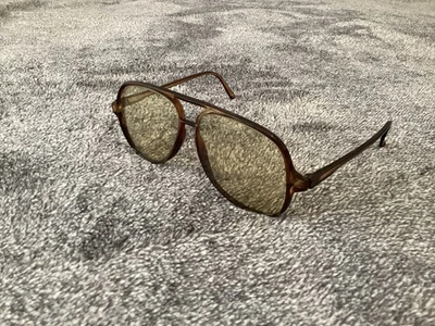 Óculos de sol oval vintage óptico marrom esterlina França - SOMENTE ARMAÇÕES - Imagem 1 de 4