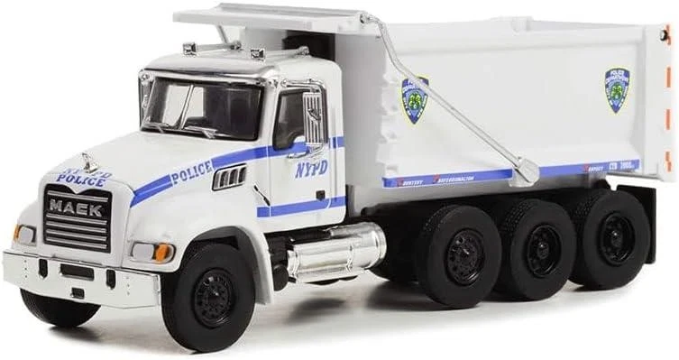 Greenlight Collectibles 45160-B 1 64 Die Cast NYPD 2019 Mack Granite Dump Truck