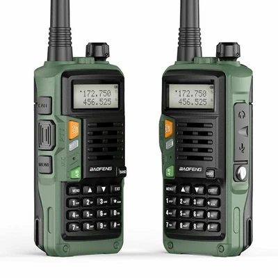 BAOFENG TRI-BAND VHF UHF TWO WAY WALKIE TALKIE HAND FUNKGERÄTE 5W 2800MAH 50KM - Bild 1 von 4