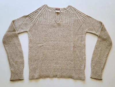 Suéter de esquina informal vintage para mujer manga larga tostado/marrón talla mediana Foto 1 de 4