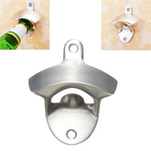 Wall Mounted Opener Bar Beer Soda Cap Tools Bottle Opener Fixed Wine Opener - Picture 1 of 12