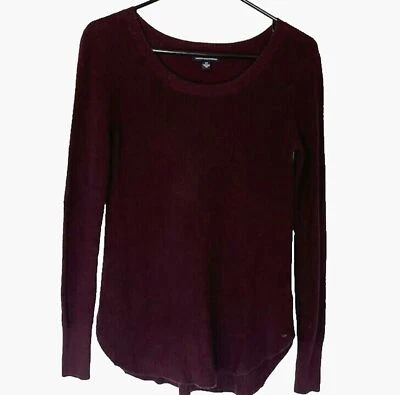 Suéter American Eagle Normcore Preppy Púrpura Informal Cuello Redondo Manga Larga S Foto 1 de 4