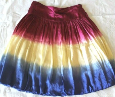 Mujer Falda KENAR Talla 4 Ombre 100% Seda NUEVA (ja40) Foto 1 de 4