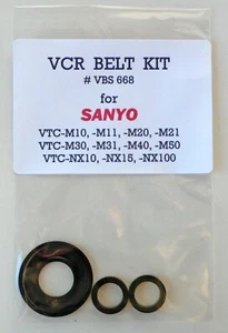 VCR Belt KIT for SANYO VTC-M10, VTC-M20, VTC-M30, VTC-M40, VTC-M50, VTC-NX10etc - Picture 1 of 3