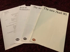 Audi 80 Set Brochure 1987, Forma B3, Gennaio 1987 Edizione Regno Unito + Listino Prezzi - Foto 1 di 2