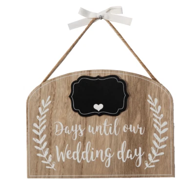Wedding Countdown Plaque & Chalk - '.... Days Until our Wedding'  - Image 1 of 2