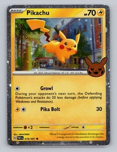 Pikachu 062/193 (Trick or Trade Stamped) Cosmos Holo PAL Scarlet & Violet - Picture 1 of 2