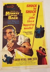 Vintage 1957 Monkey on My Back The story of Barney Ross Movie Poster 27" x 41" - Picture 1 of 20