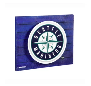 Seattle Mariners Wood and metal Lit Wall Décor LED Lights - Picture 1 of 1